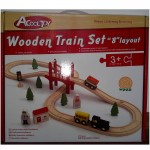 Set trenulet Wooden Train 37 piese Set trenulet Wooden Train 37 piese